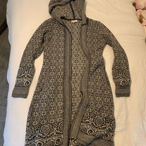 Extra long knit jacket